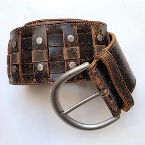 DKNY distressed boho belt